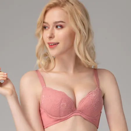 【思薇爾】晝夜魅影系列B-E罩蕾絲包覆內衣(邦妮粉)