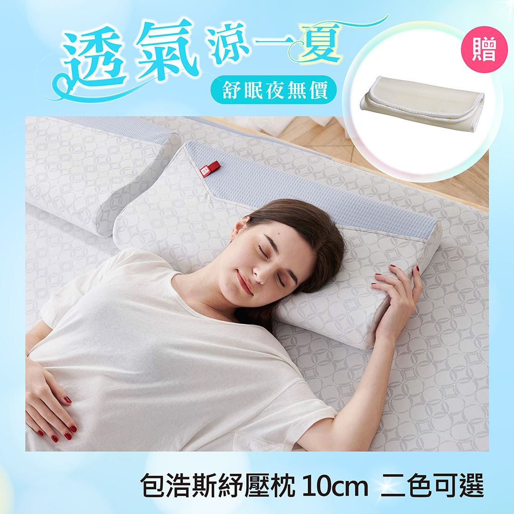 【TENDAYS】包浩斯紓壓枕10cm(灰白/藍白任選)