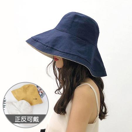 【KISSDIAMOND】
大帽檐可摺疊雙面遮陽帽