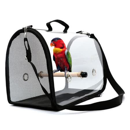 台灣現貨 鳥旅行籠 出行籠 鳥外帶籠 pvc透明鳥籠 透氣鳥籠 鸚鵡外出背包