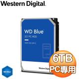 WD 威騰 6TB 3.5吋 5400轉 256MB快取 SATA3 藍標硬碟(WD60EZAZ)