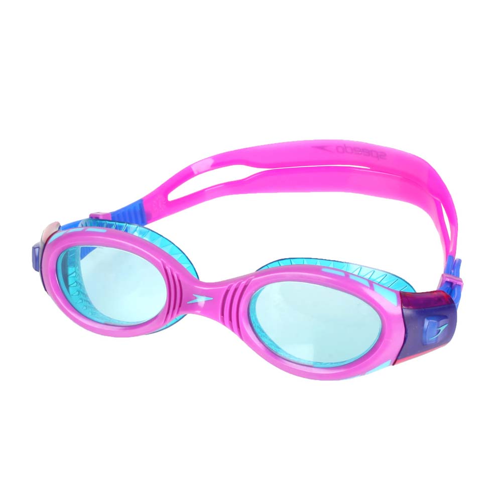 (童) SPEEDO 兒運動泳鏡-抗UV 防霧 蛙鏡 游泳 訓練 紫湖水綠 F