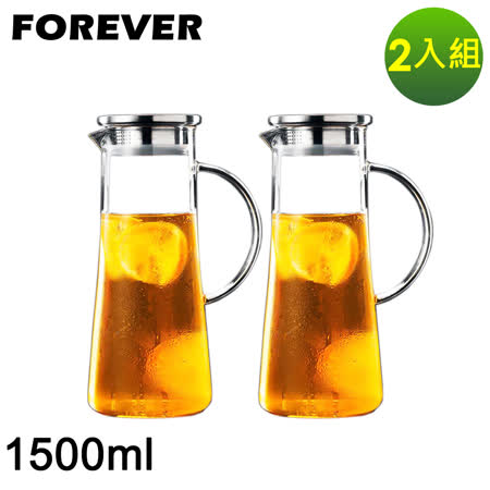 日本FOREVER
耐熱玻璃把手水壺2入