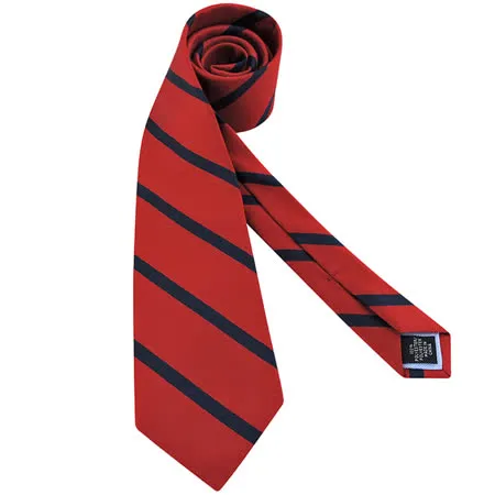 TOMMY 條紋造型領帶-紅色