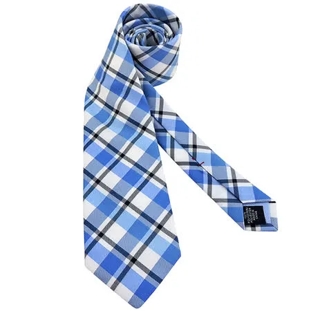 TOMMY 格紋造型領帶-藍色