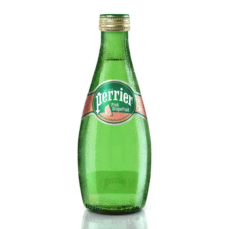 【法國Perrier】氣泡天然礦泉水-葡萄柚口味 玻璃瓶 330mlX24罐 箱 