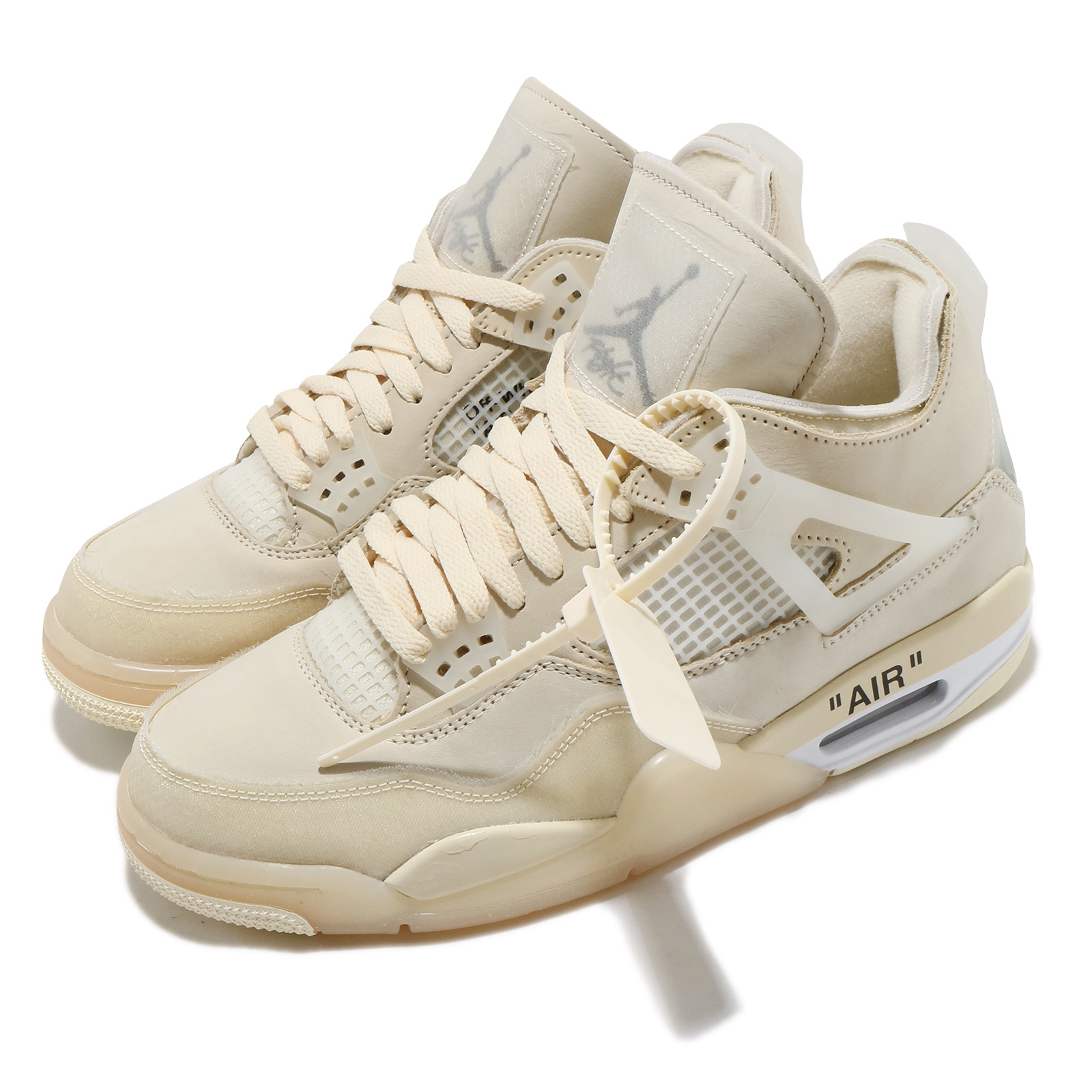 Nike 籃球鞋 Air Jordan 4 Retro 男鞋 Off White 聯名 喬丹 穿搭 黃 卡其 CV9388100