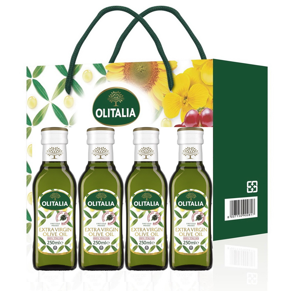 Olitalia奧利塔特級初榨橄欖油250mlx4瓶(花開富貴禮盒)