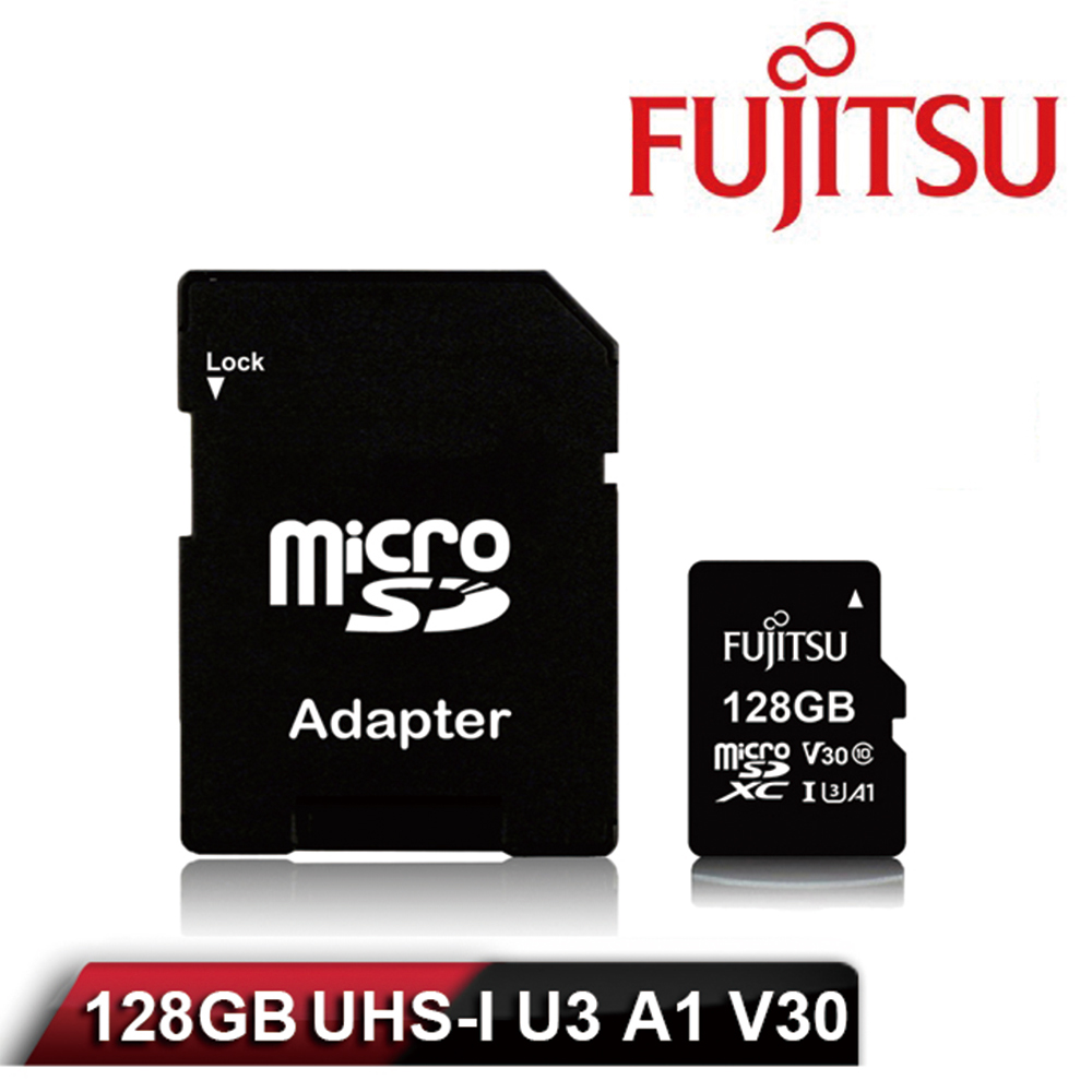 Fujitsu MicroSDXC UHS-I(U3) A1 V30 128GB記憶卡