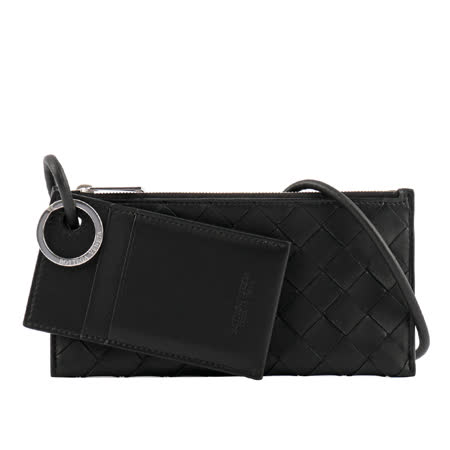 BOTTEGA VENETA 
編織小羊皮手拿包+卡包