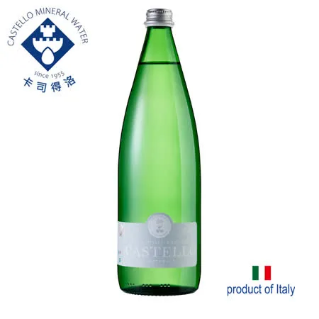 【CASTELLO 卡司得洛】天然礦泉水 1000ml*6瓶 箱  義大利 玻璃瓶裝 