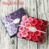 【Campo di Fiori】義大利品牌香皂花 玫瑰花瓣紙香皂20朵入-2款任選