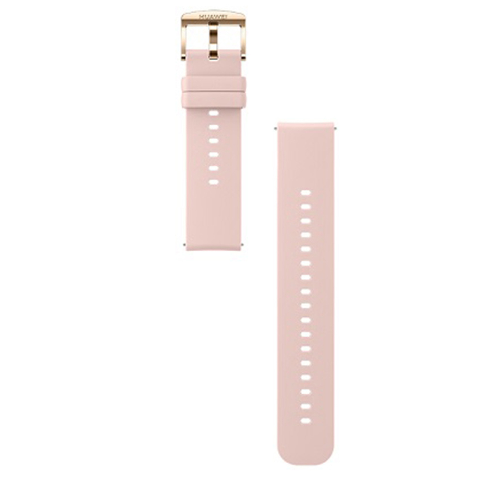 HUAWEI Watch GT2 42mm專用 原廠氟橡膠錶帶 - 粉色