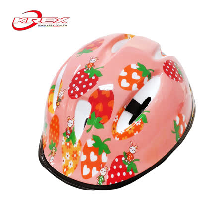 KREX CS-2700 兒童自行車安全帽 粉紅草莓