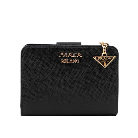PRADA
拉鍊二折短夾(黑色) 