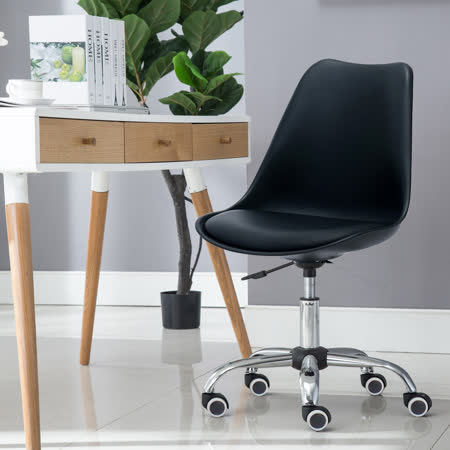 【friDay嚴選】E-home EMSM北歐經典造型軟墊電腦椅 四色可選