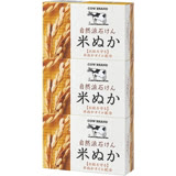 日本【牛乳石鹼】自然派米糠香皂100gx3