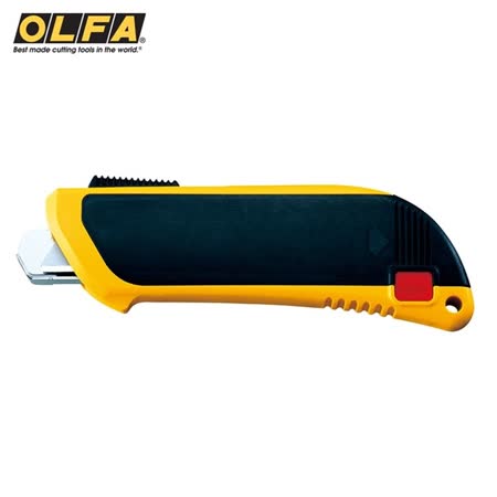 日本OLFA豪華型自動縮回刀片安全美工刀SK-6作業刀(邊緣圓刃;右左手皆適)工具刀安全刀切割刀