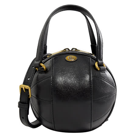 GUCCI GG LOGO小牛皮手提兩用迷你籃球包