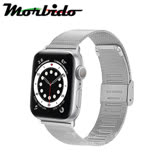 Morbido蒙彼多Apple Watch 6/SE 40mm不鏽鋼編織卡扣式錶帶 銀