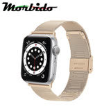 Morbido蒙彼多Apple Watch 6/SE 40mm不鏽鋼編織卡扣式錶帶 復古金