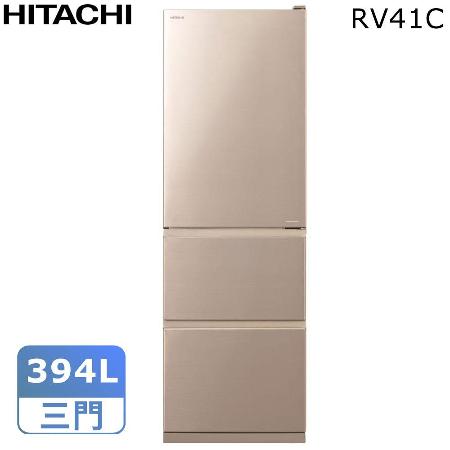 【24期無息分期】HITACHI日立394公升變頻三門冰箱RV41C*原廠禮