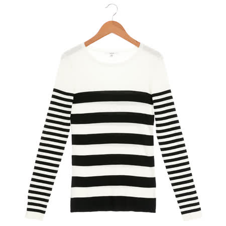 AZUR質感貼身坑條針織衫-黑