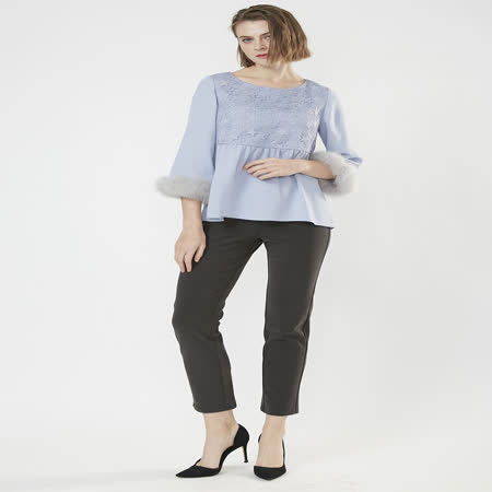 YH 盈樺 氣質名媛風刺繡雪紡娃娃裝上衣