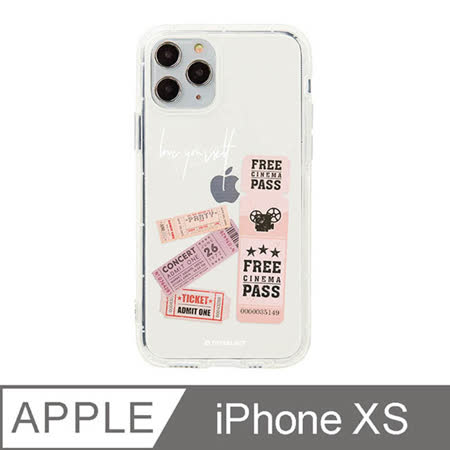 iPhone X/Xs 5.8吋 美式粉紅票卷透明空壓iPhone手機殼