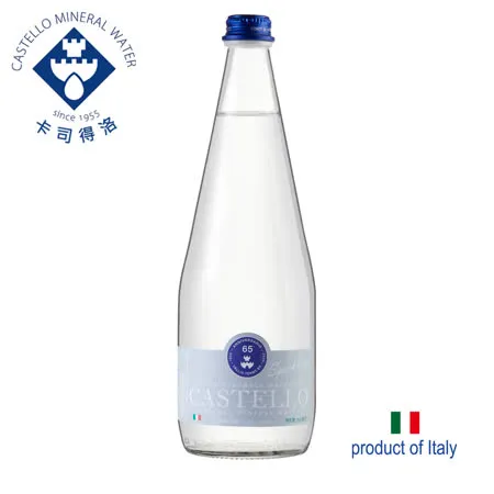 【CASTELLO 卡司得洛 】氣泡天然礦泉水 750ml*6瓶/箱