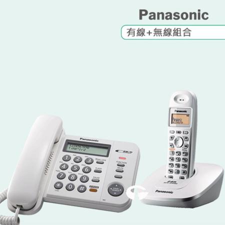 《Panasonic》松下國際牌數位子母機電話組合 KX-TS580+KX-TG3611 (時尚白+亮粉白)
