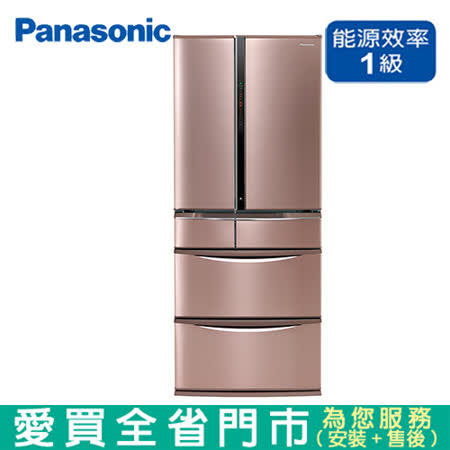 Panasonic國際601L六門變頻冰箱NR-F607VT-R1含配送+安裝