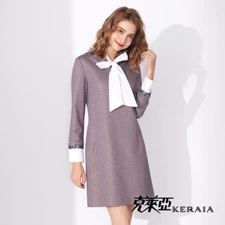 【KERAIA 克萊亞】低調光芒宮廷硬幣拼接洋裝