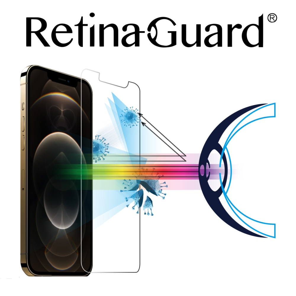 RetinaGuard 視網盾 iPhone 12 / 12 Pro (6.1吋) 抗菌防藍光鋼化玻璃保護膜