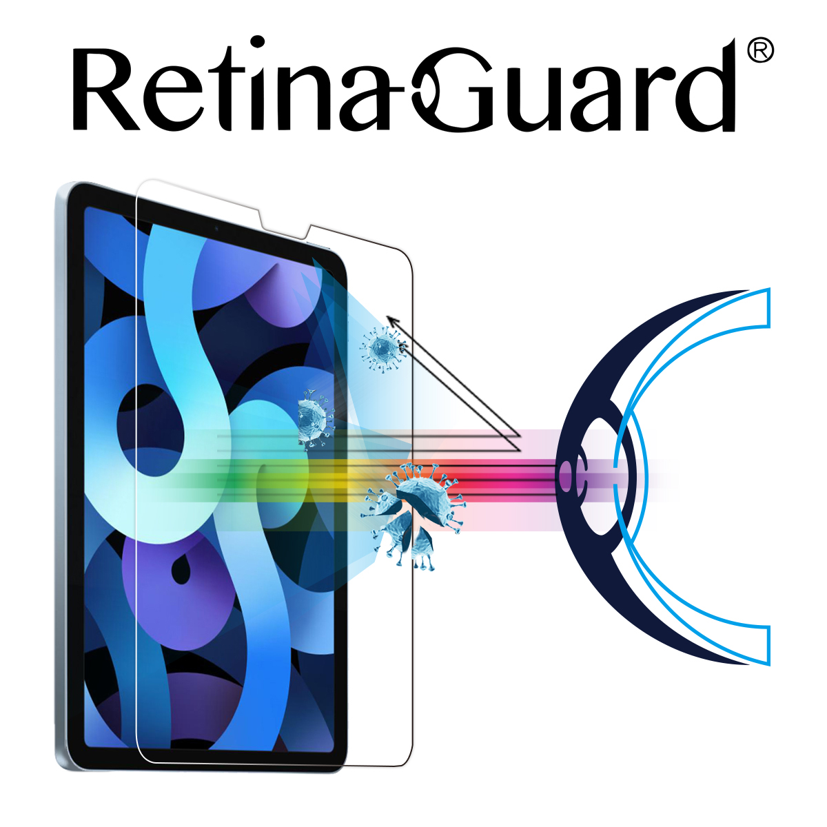 RetinaGuard 視網盾 2020 iPad Air 4 (10.9吋) 抗菌防藍光鋼化玻璃保護膜