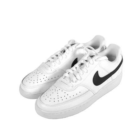 NIKE 男 COURT VISION LO 皮革小白板鞋 經典復古鞋 黑白- CD5463101