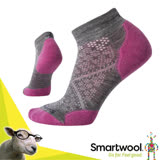 【美國 SmartWool】美國製造 美麗諾羊毛 PhD RUN 低筒輕薄羊毛跑步襪/戶外襪_SW211 粉霧紫 S