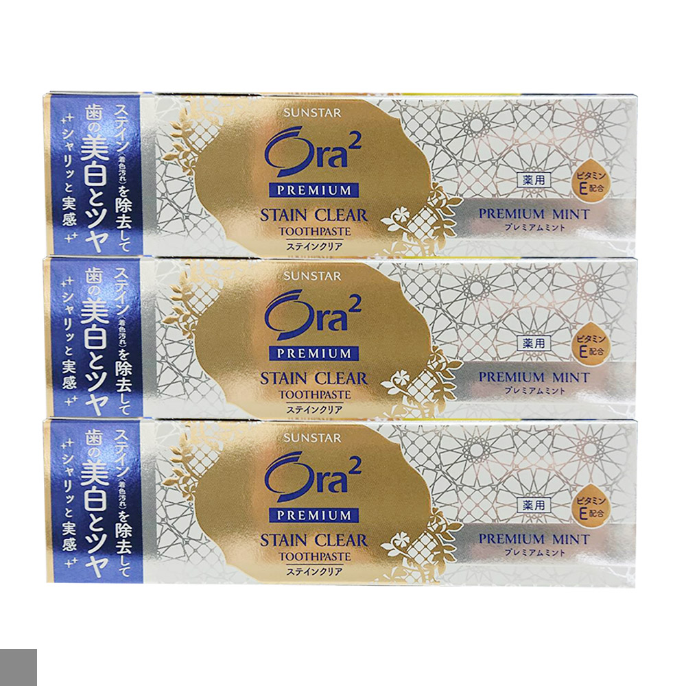 日本 Ora2 極緻淨白無瑕牙膏 極致薄荷(白) 100g 3入組