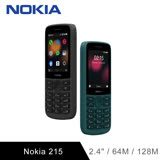 (贈Micro傳輸線)Nokia 215 4G 64MB/128MB 經典直立機 黑色
