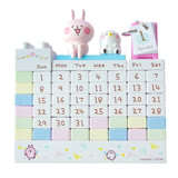 日本a-works卡娜赫拉的小動物萬年曆KH-055小兔兔P助造型積木桌曆月曆日曆
