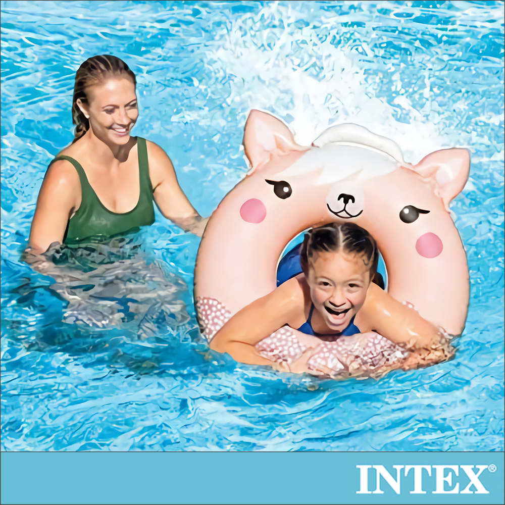 【INTEX】可愛動物造型泳圈-3款造型可選_適用8歲以上(59266)