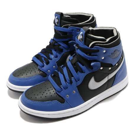 Nike 休閒鞋 Air Jordan 1 運動 女鞋 高筒 皮革 喬丹一代 簡約 球鞋 藍 黑 CZ1360401 CZ1360-401