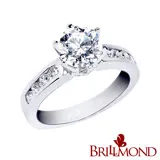 【BRILLMOND】臻藏絕美50分美鑽戒(E COLOR 18K白金台)