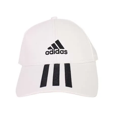 ADIDAS 帽 BBALL 3S CAP CT 電繡LOGO 純棉運動帽  白黑- FQ5411
