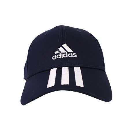 ADIDAS 帽 BBALL CAP COT 可調式 電繡LOGO 運動帽 深藍- GE0750