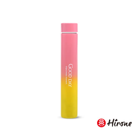 日本HIRONE 250ml造型保溫瓶-鉛筆杯-漸層黃粉(內316、304)