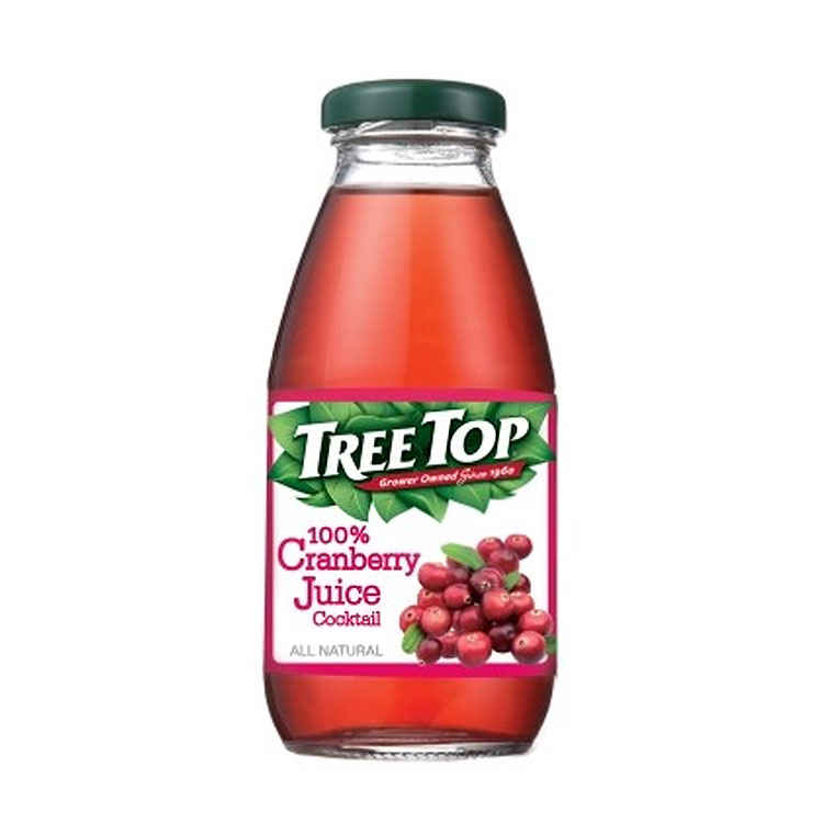 箱購【TreeTop 樹頂】100%樹頂蔓越莓綜合果汁 玻璃瓶300ML / 24入