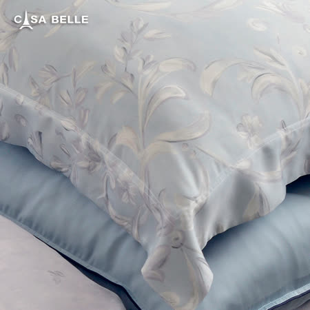 法國CASA BELLE《蕾洛伊》加大天絲刺繡防蹣抗菌吸濕排汗兩用被床包組
