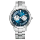 CITIZEN 星辰 現代風格光動能時尚男錶-銀x藍/39.5mm(BU4030-91L)