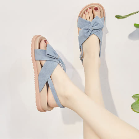 LN
蝴蝶結微厚平底涼鞋